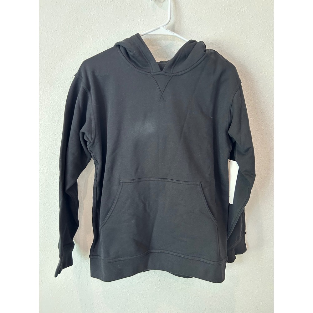 Lululemon All Yours Hoodie Terry Black Relaxed Fit Sweatshirt Size 8 NWT